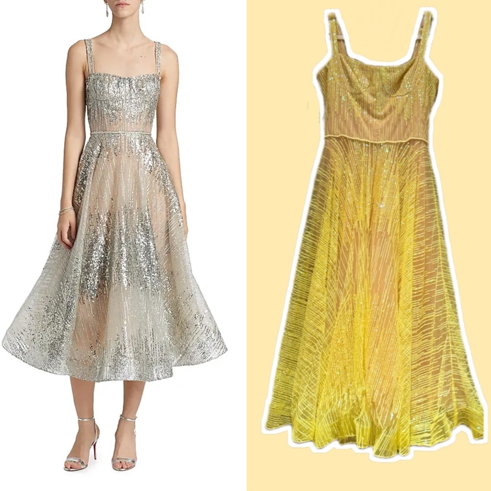 Bronx and Banco Mademouselle Long Dress Yellow